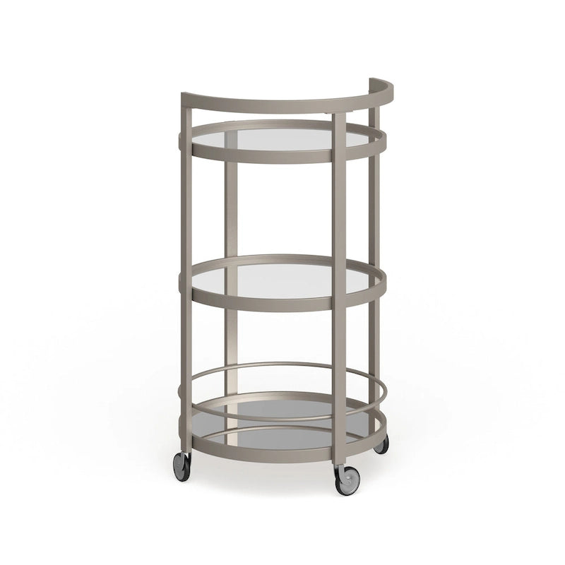 Carrello da bar a specchio Carmen Silver Orchid