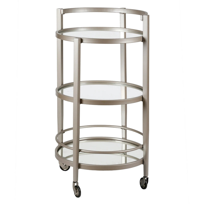 Carrello da bar a specchio Carmen Silver Orchid