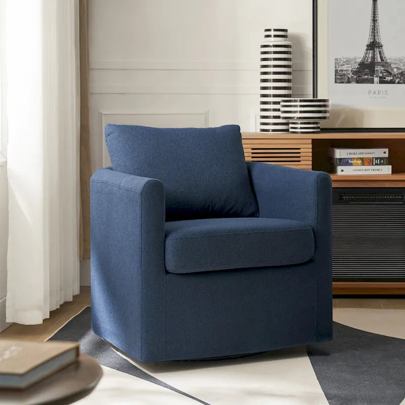 Chaise pivotante Erkenbald Modern à 360 degrés avec housse amovible de HULALA HOME