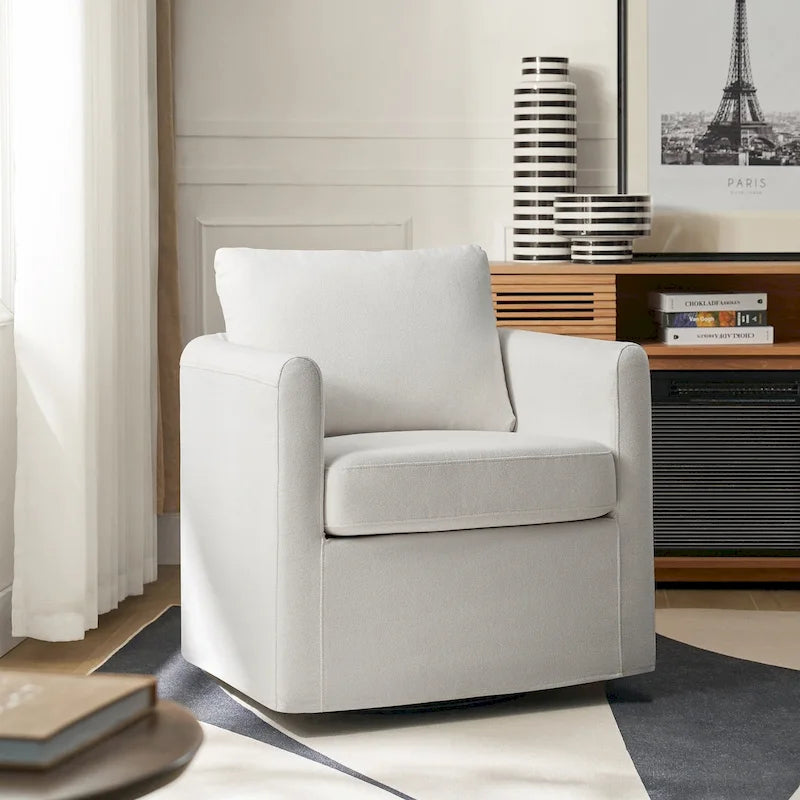 Chaise pivotante Erkenbald Modern à 360 degrés avec housse amovible de HULALA HOME