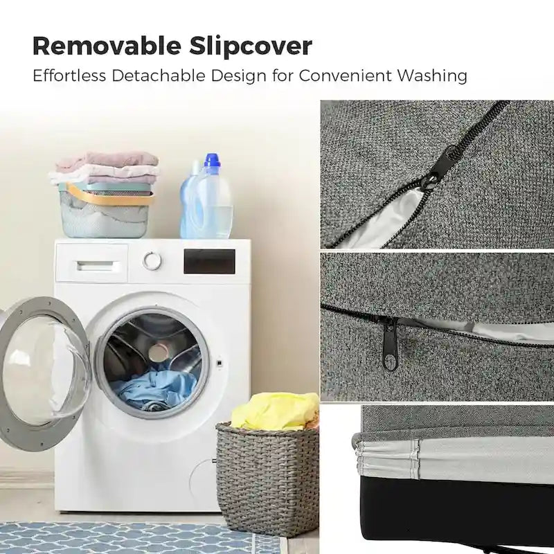 Poltrona girevole a 360 gradi Erkenbald Modern con fodera rimovibile di HULALA HOME