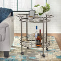Carrello bar ovale in metallo Devin Lifestorey