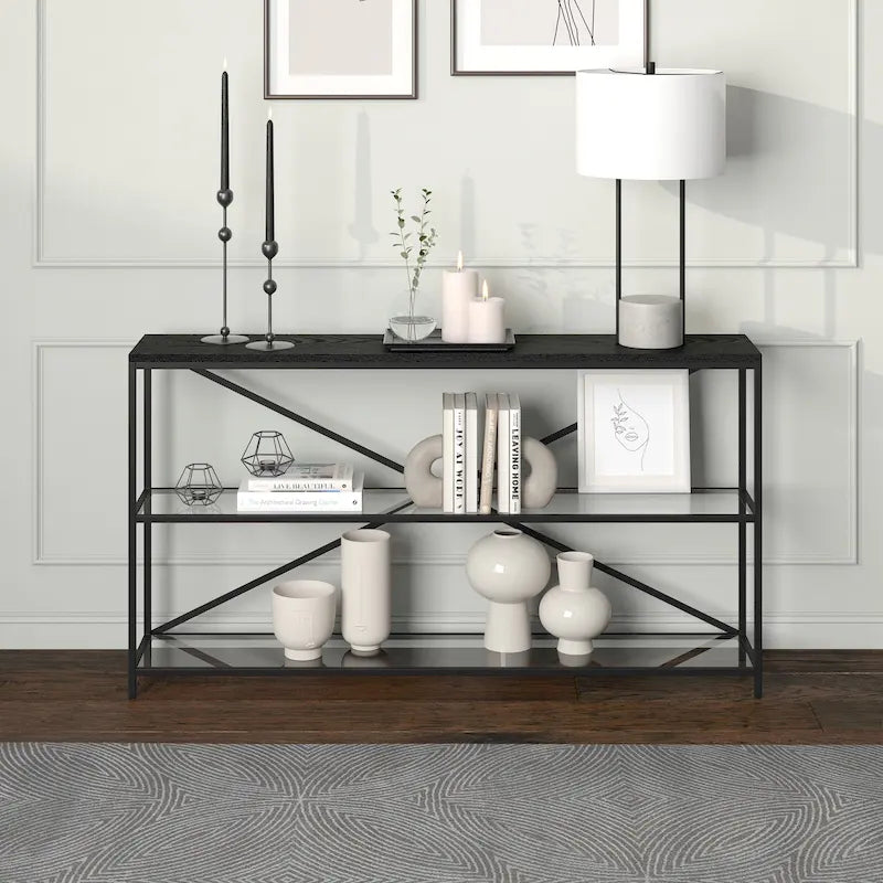 Fionn Table console rectangulaire large de 55 po - 55 po de large