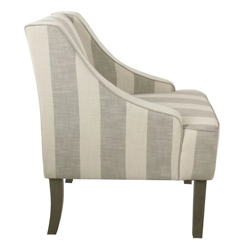 Poltrona accent classica HomePop con braccioli curvati