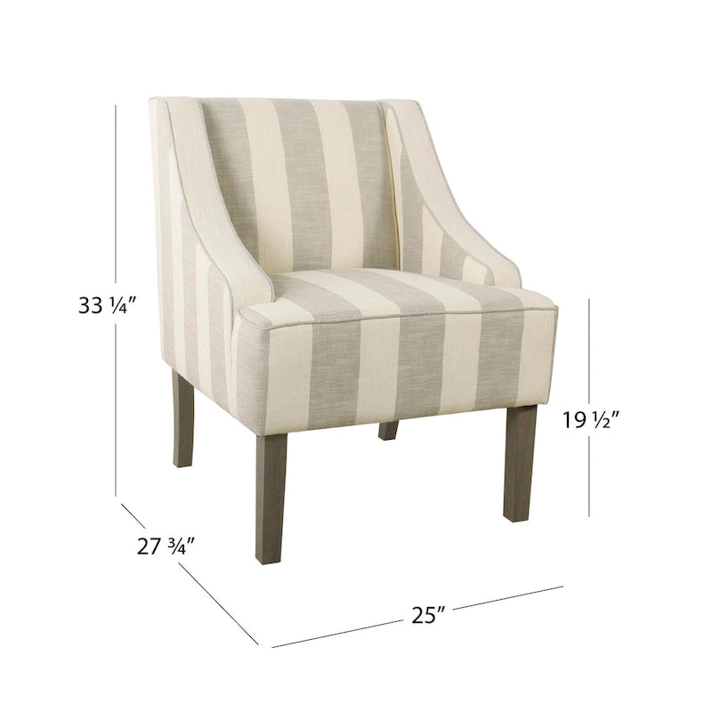 Poltrona accent classica HomePop con braccioli curvati