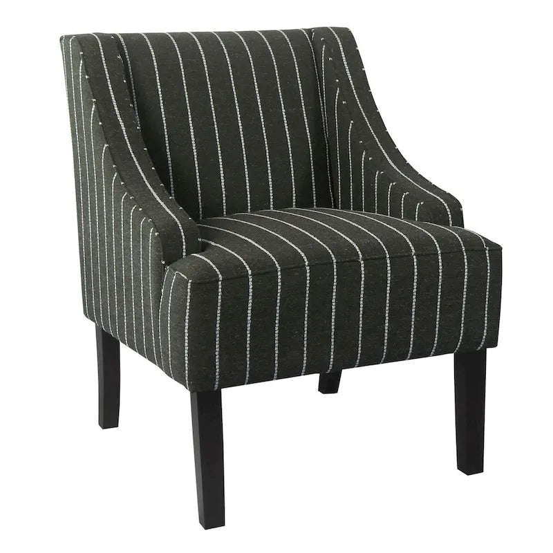 Poltrona accent classica HomePop con braccioli curvati