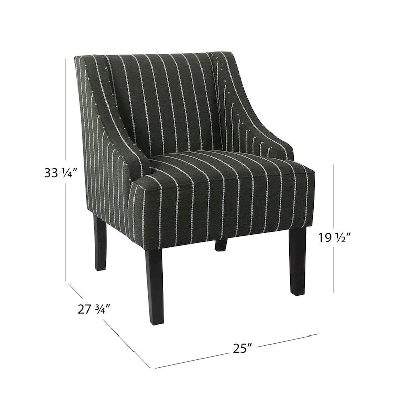 Poltrona accent classica HomePop con braccioli curvati