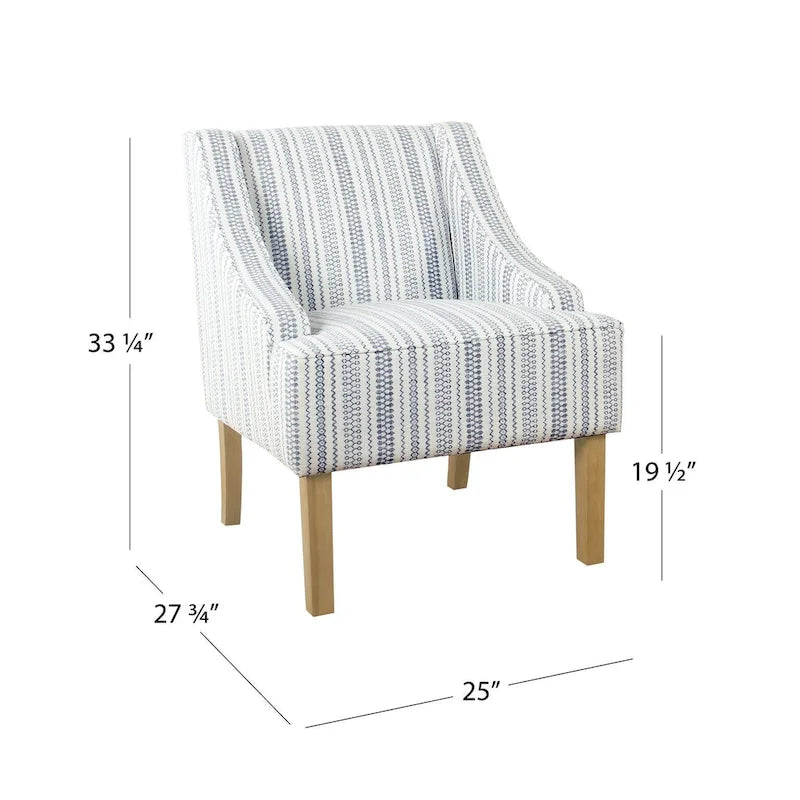 Poltrona accent classica HomePop con braccioli curvati