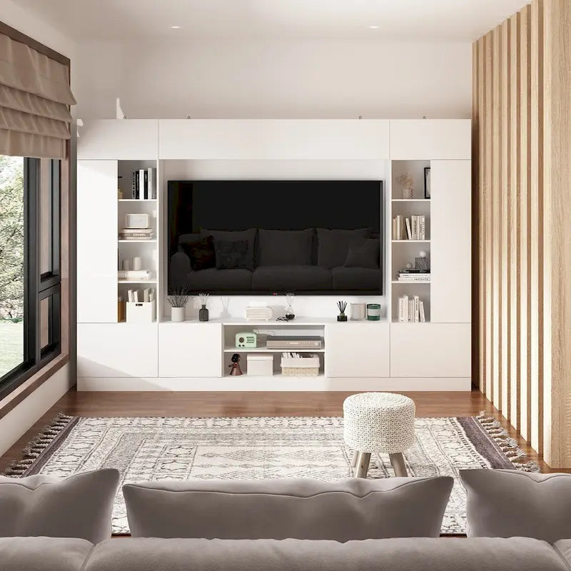 Mobile TV Versatile a Parete con Illuminazione a LED - Adatto per TV fino a 75 pollici