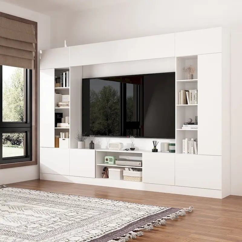 Mobile TV Versatile a Parete con Illuminazione a LED - Adatto per TV fino a 75 pollici