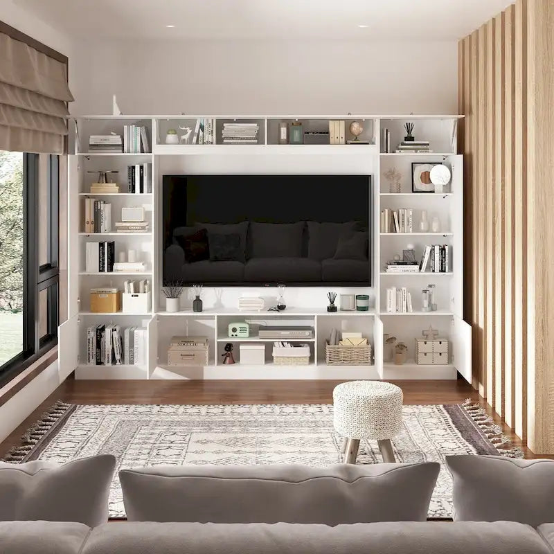Mobile TV Versatile a Parete con Illuminazione a LED - Adatto per TV fino a 75 pollici