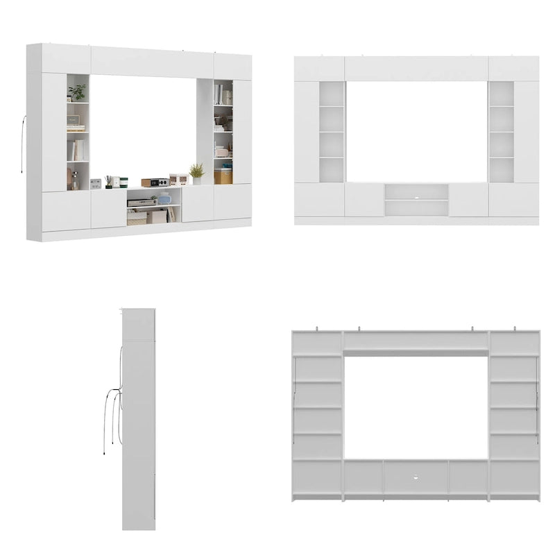 Mobile TV Versatile a Parete con Illuminazione a LED - Adatto per TV fino a 75 pollici