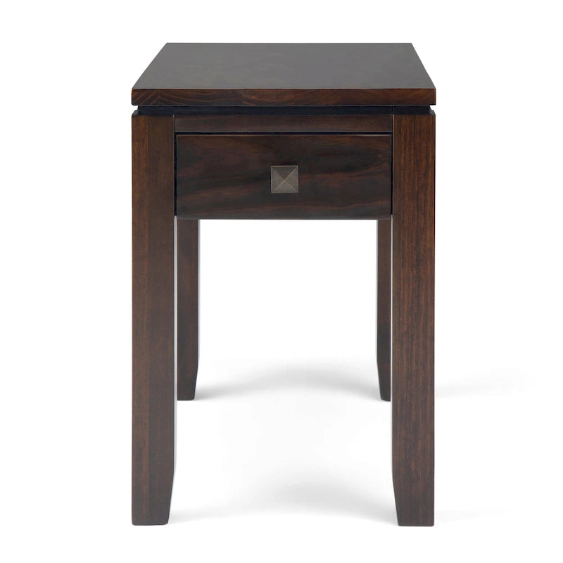 WYNDENHALL Essex Tavolino stretto rettangolare contemporaneo in LEGNO MASSELLO largo 14 pollici - 14 x 24 x 20