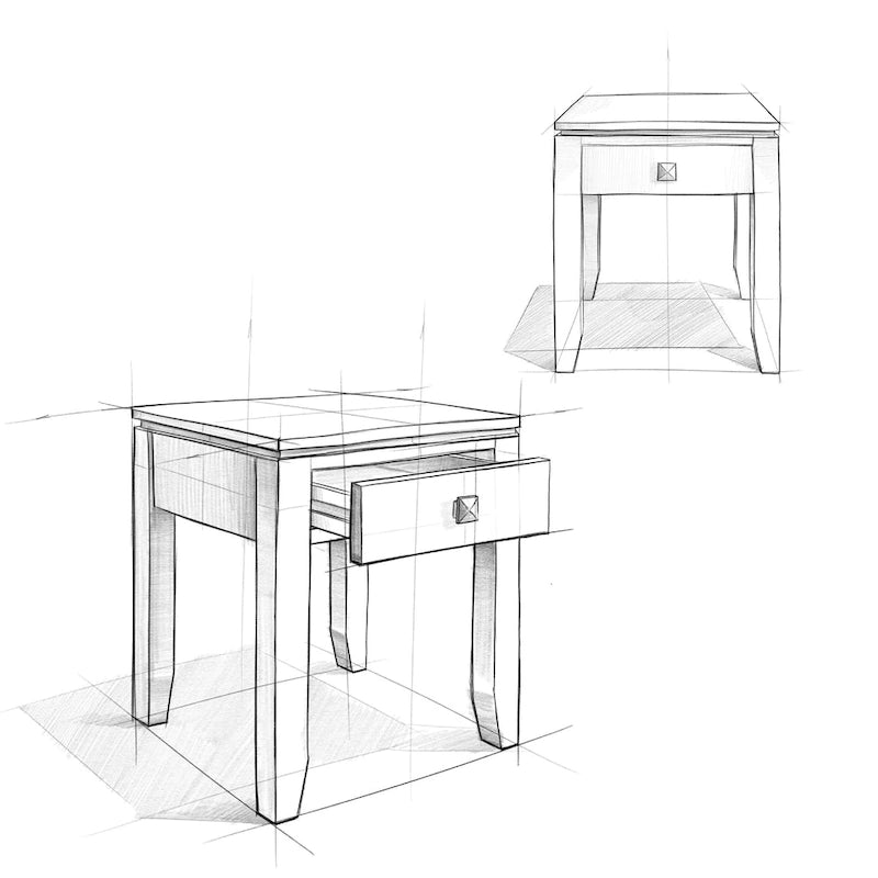 WYNDENHALL Essex Tavolino stretto rettangolare contemporaneo in LEGNO MASSELLO largo 14 pollici - 14 x 24 x 20