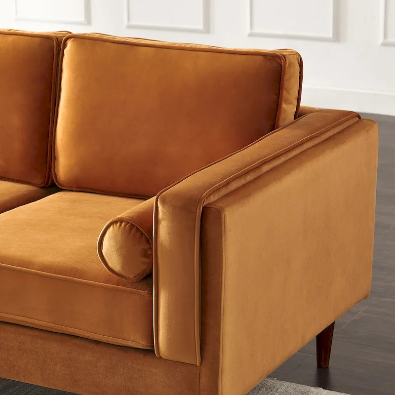 Divano Lavinia in Stile Moderno di Metà Secolo per Soggiorno - 33 x 88 x 34