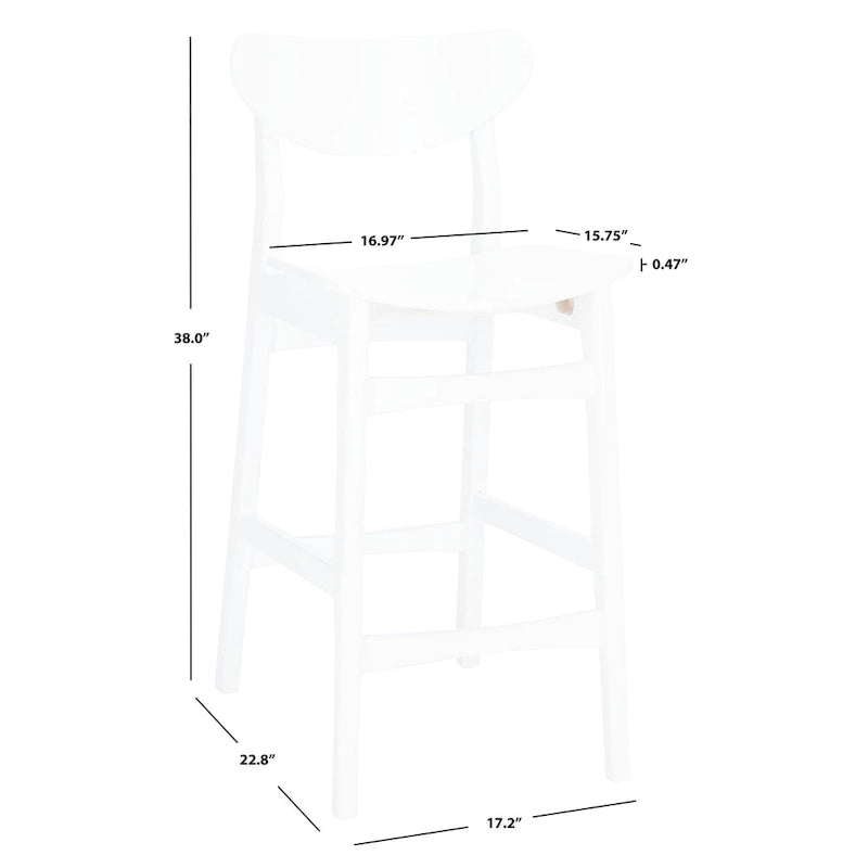 Sgabello da bancone SAFAVIEH Glennie - 17 L x 23 P x 38 H - 17Px23Lx38A
