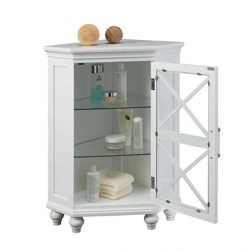 Mobile angolare accentato in legno Teamson Home Blue Ridge