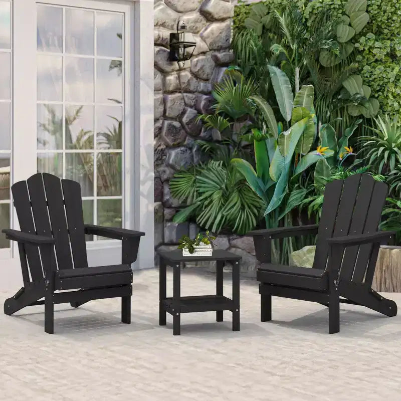 Sedia Adirondack Pieghevole Hyleory per Esterni, Poltrona da Giardino in HDPE