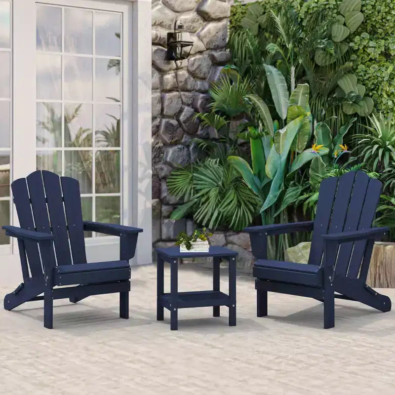 Sedia Adirondack Pieghevole Hyleory per Esterni, Poltrona da Giardino in HDPE