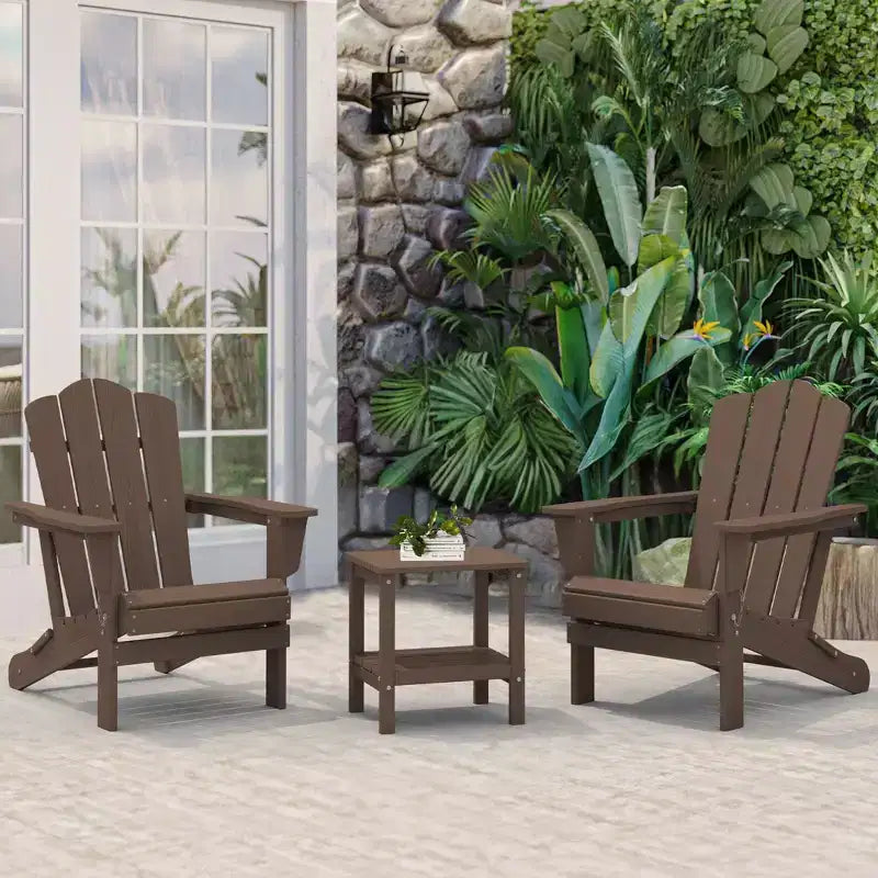 Sedia Adirondack Pieghevole Hyleory per Esterni, Poltrona da Giardino in HDPE