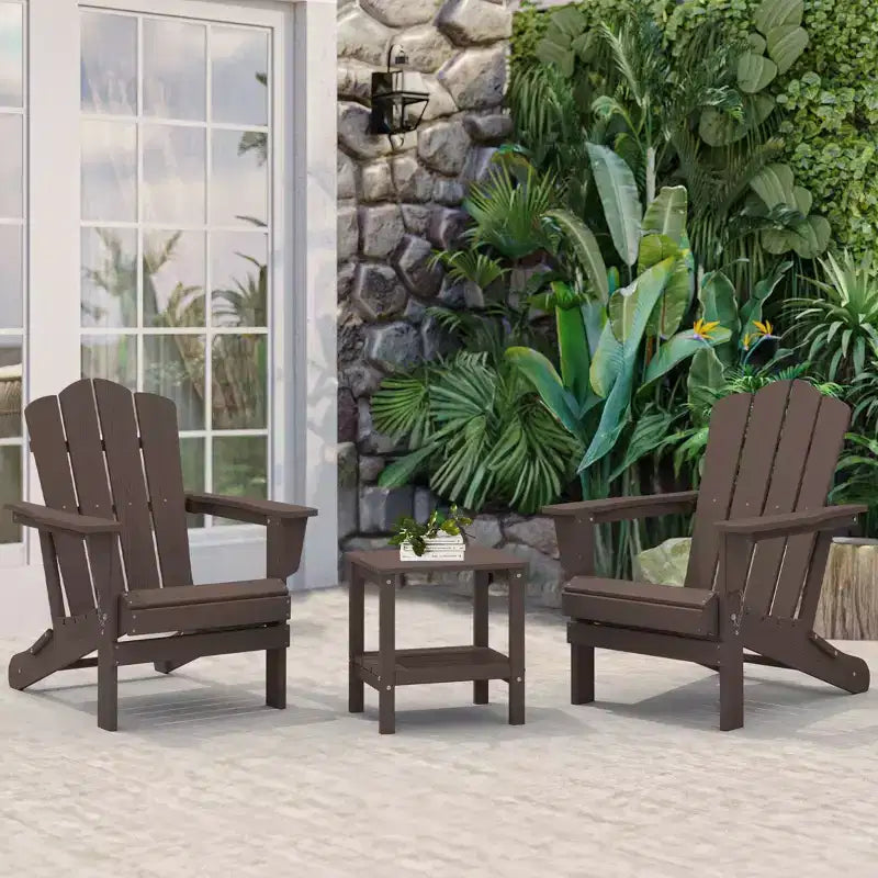 Sedia Adirondack Pieghevole Hyleory per Esterni, Poltrona da Giardino in HDPE