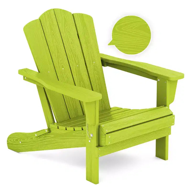 Sedia Adirondack Pieghevole Hyleory per Esterni, Poltrona da Giardino in HDPE