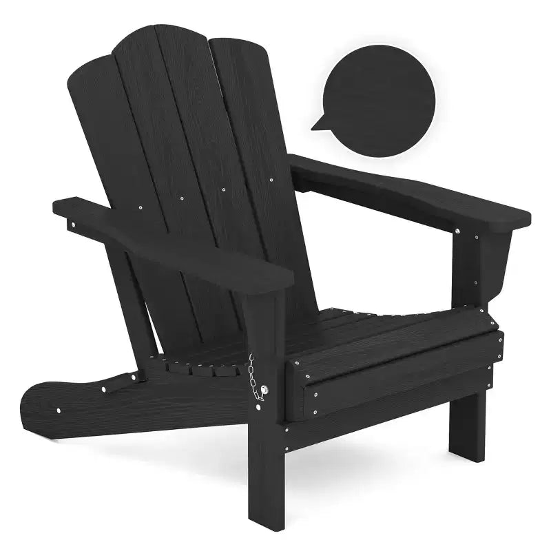 Chaise Adirondack pliante Hyleory d'extérieur, chaise d'appoint de terrasse en HDPE