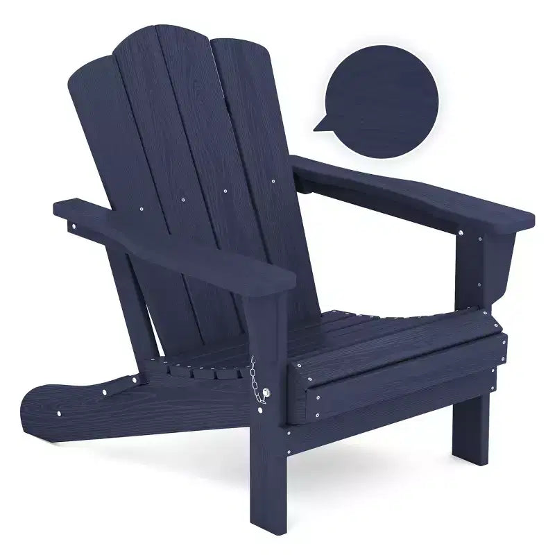 Chaise Adirondack pliante Hyleory d'extérieur, chaise d'appoint de terrasse en HDPE