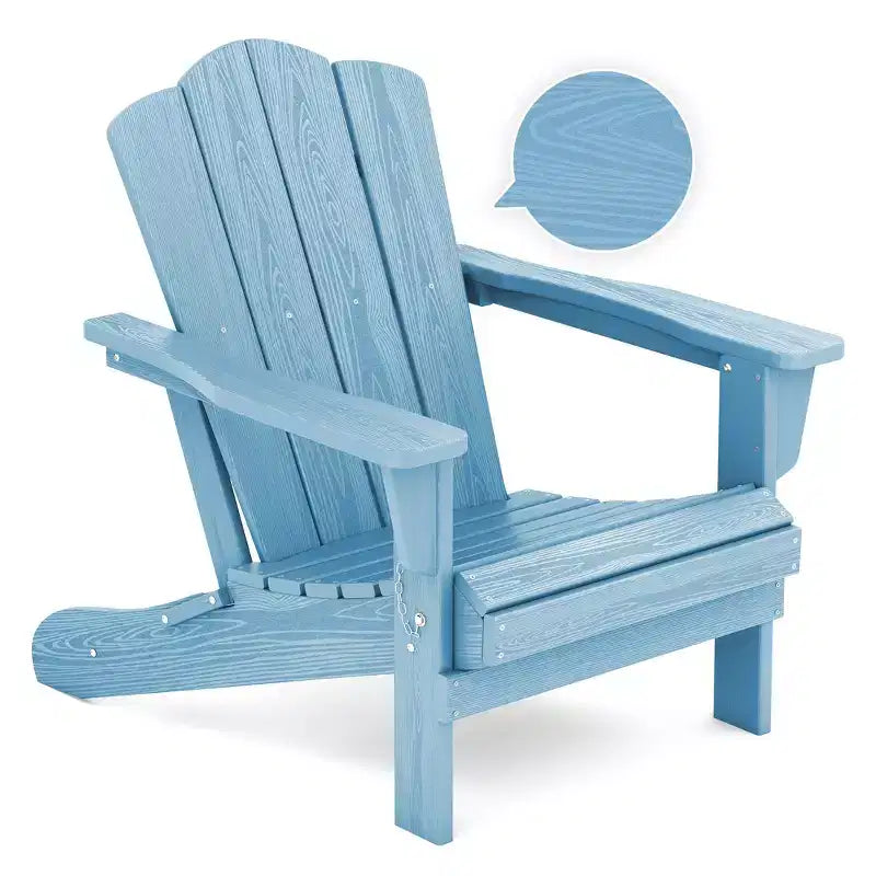 Chaise Adirondack pliante Hyleory d'extérieur, chaise d'appoint de terrasse en HDPE