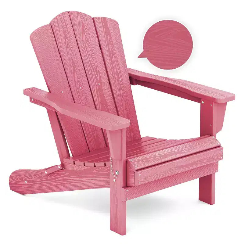 Chaise Adirondack pliante Hyleory d'extérieur, chaise d'appoint de terrasse en HDPE