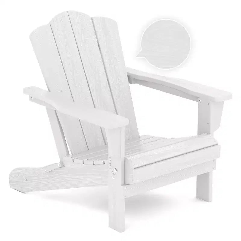 Chaise Adirondack pliante Hyleory d'extérieur, chaise d'appoint de terrasse en HDPE