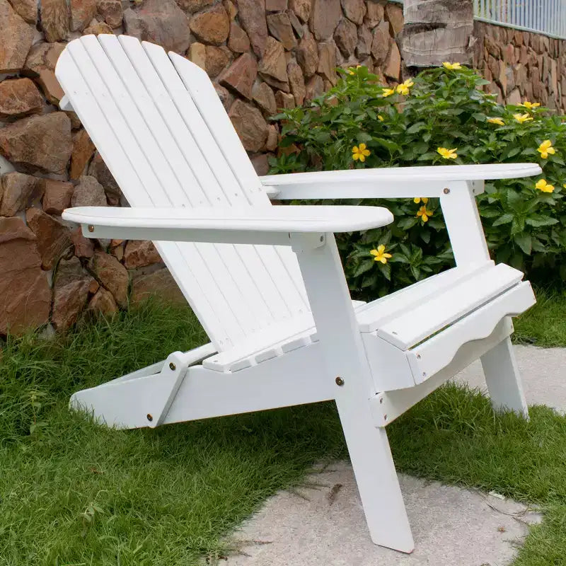 Sedia a sdraio Northbeam Adirondack da esterno, portatile, pieghevole in legno
