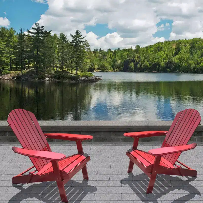 Sedia a sdraio Northbeam Adirondack da esterno, portatile, pieghevole in legno