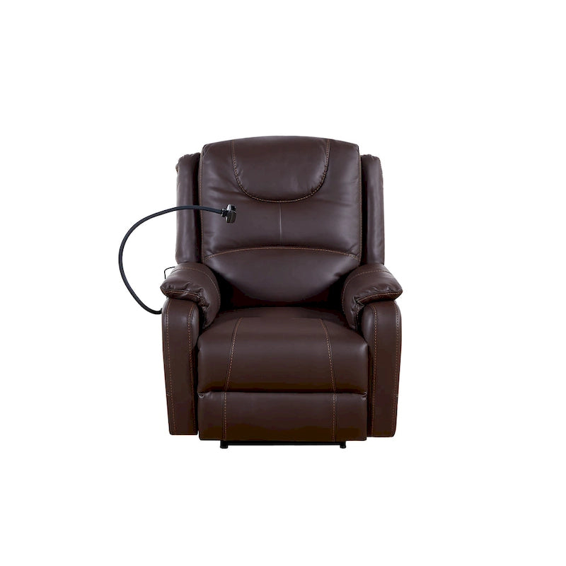 Poltrona Reclinabile Elettrica Liyasi Zero Gravity con comoda posizione reclinata, Massaggio, Riscaldamento e Supporto per Telefono, Tasche Laterali, Porta USB