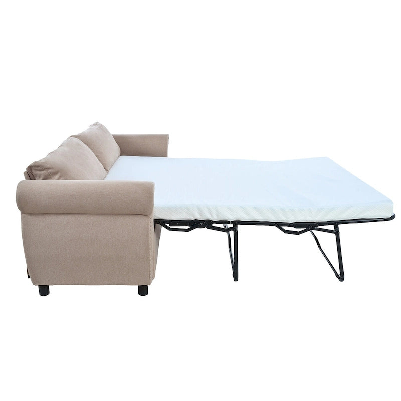 U_Style 80.7 Divano Letto 2 in 1 con Ampio Materasso (63*70.9*3.3 pollici), per Soggiorno e Camera da Letto