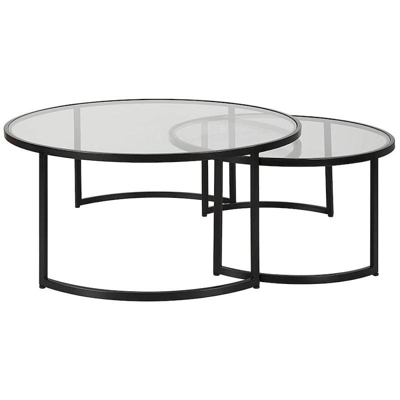 Tavolini da caffè impilabili Uttermost Rhea neri (set da 2)