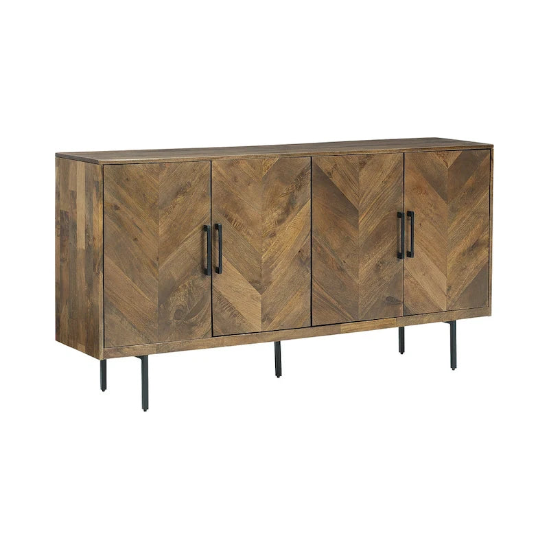 Mobiletto da ingresso Signature Design by Ashley Prattville marrone - 173 cm L x 41 cm P x 91 cm A