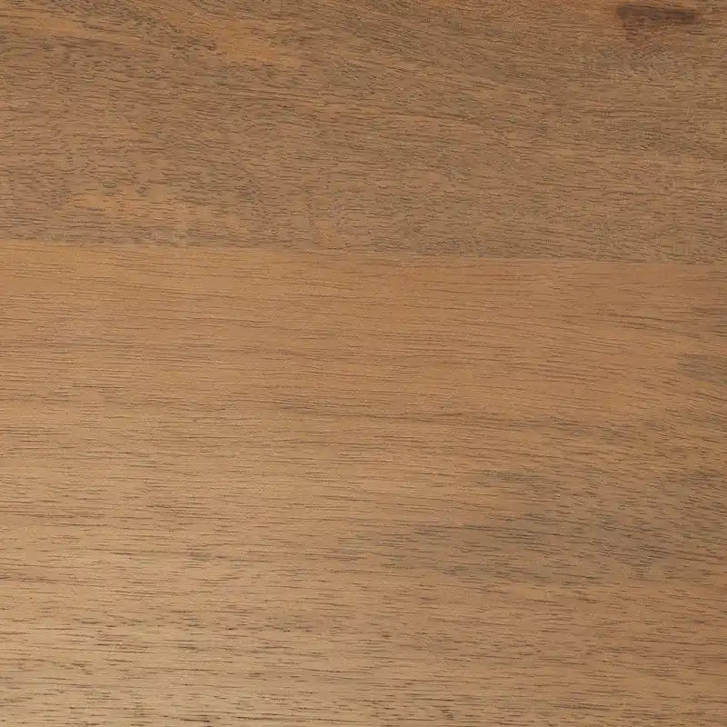 Sgabello da banco Conan con seduta in legno massiccio marrone medio e telaio in metallo nero - 15,0L x 16,0P x 25,0A