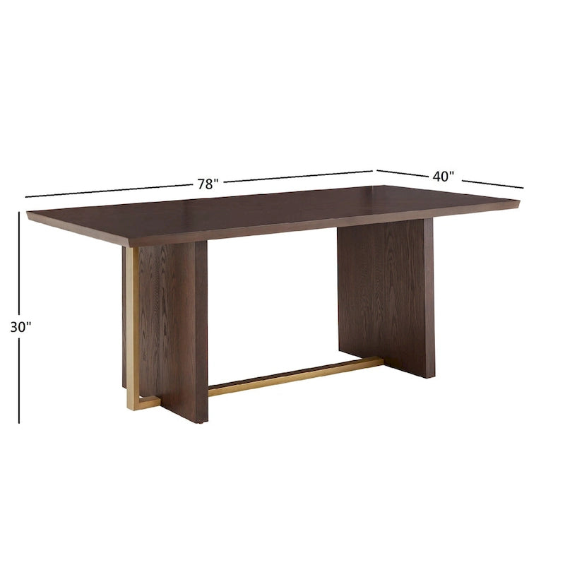 Set da pranzo 7 pezzi iNSPIRE Q Modern, modello Andrea Espresso and Velvet