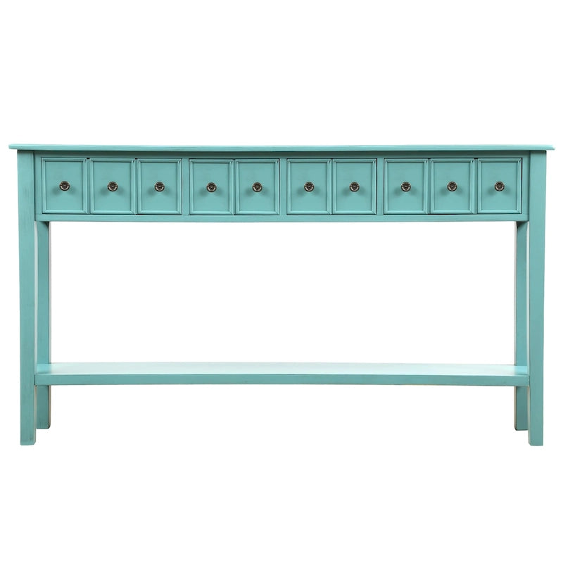 Harper & Bright Designs Consolle Rustica Lunga da Ingresso con 4 Cassetti