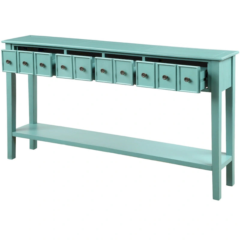Harper & Bright Designs Consolle Rustica Lunga da Ingresso con 4 Cassetti