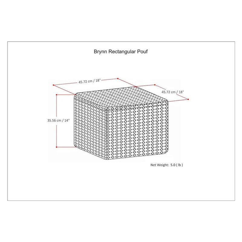 Pouf quadrato boho Dougan WYNDENHALL