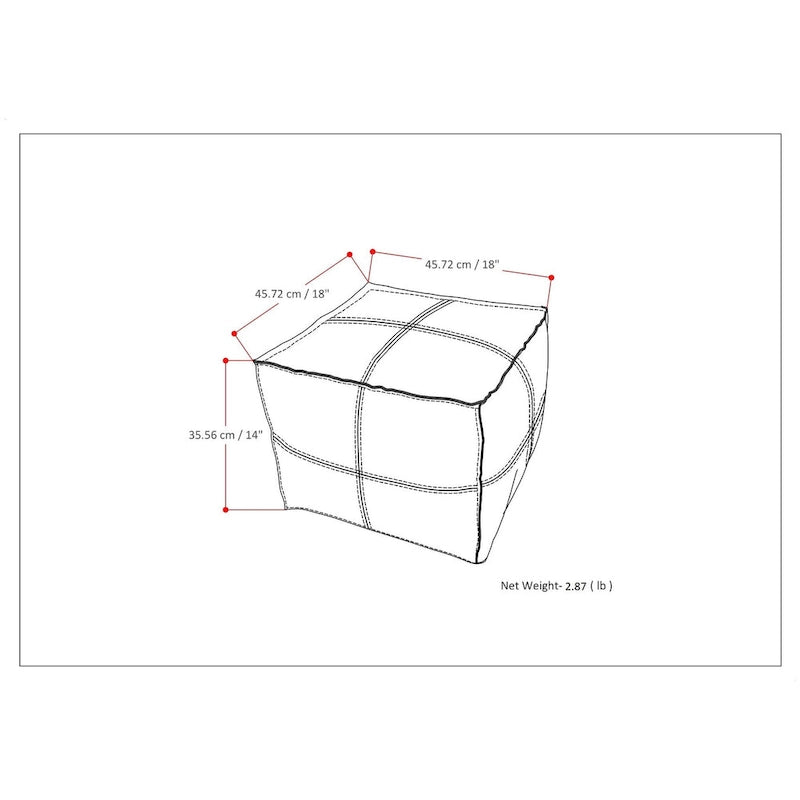 Pouf quadrato boho Dougan WYNDENHALL