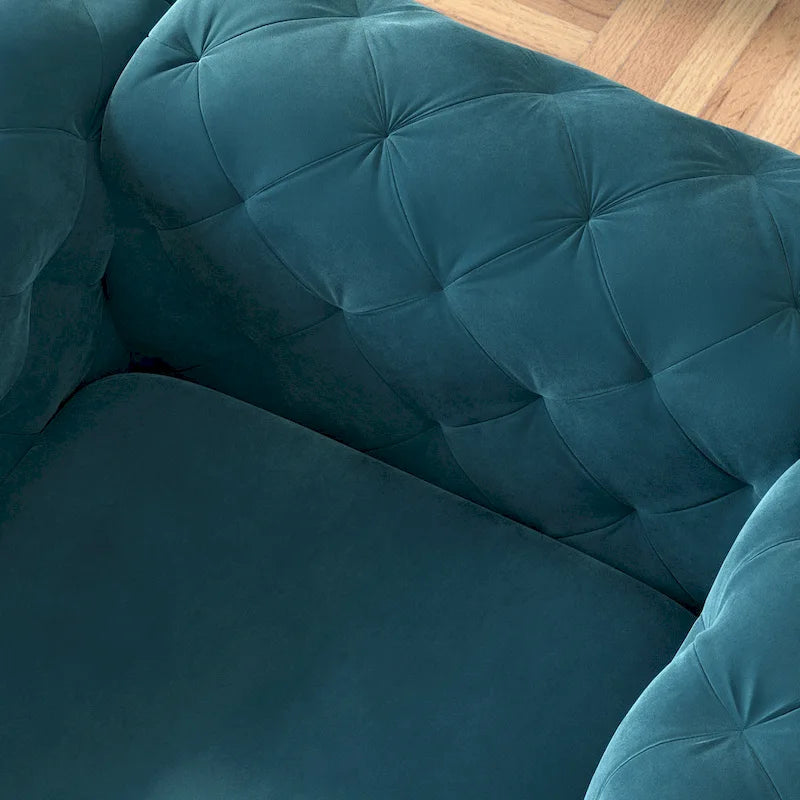 Poltrona Chesterfield Corvus Aosta in velluto trapuntato