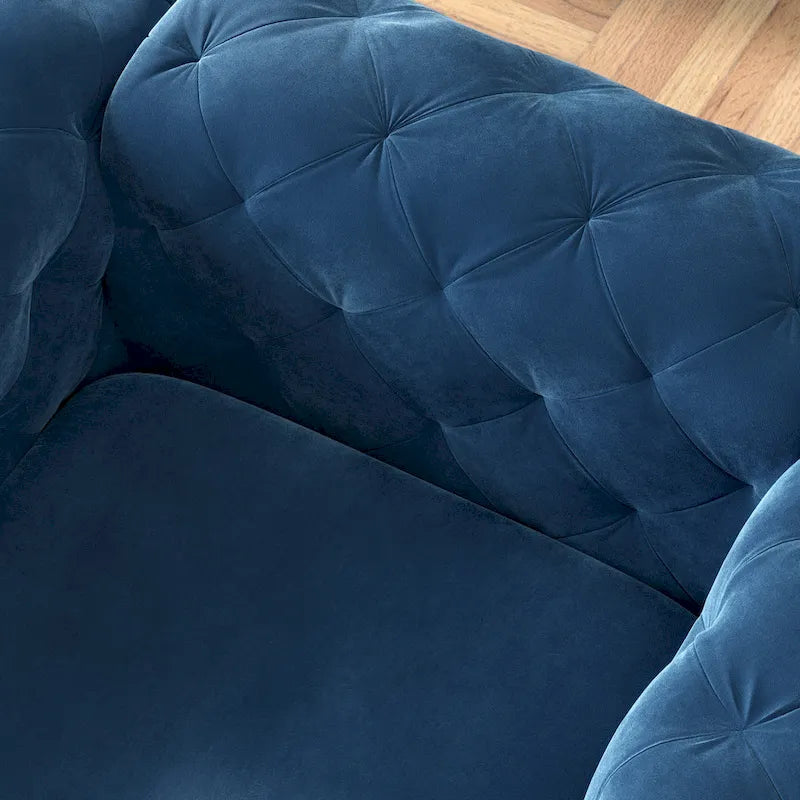 Poltrona Chesterfield Corvus Aosta in velluto trapuntato