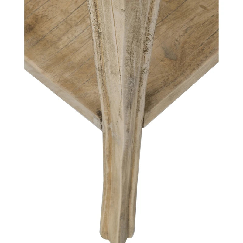 Tavolino naturale non rifinito in legno massiccio con cassetto di East at Main