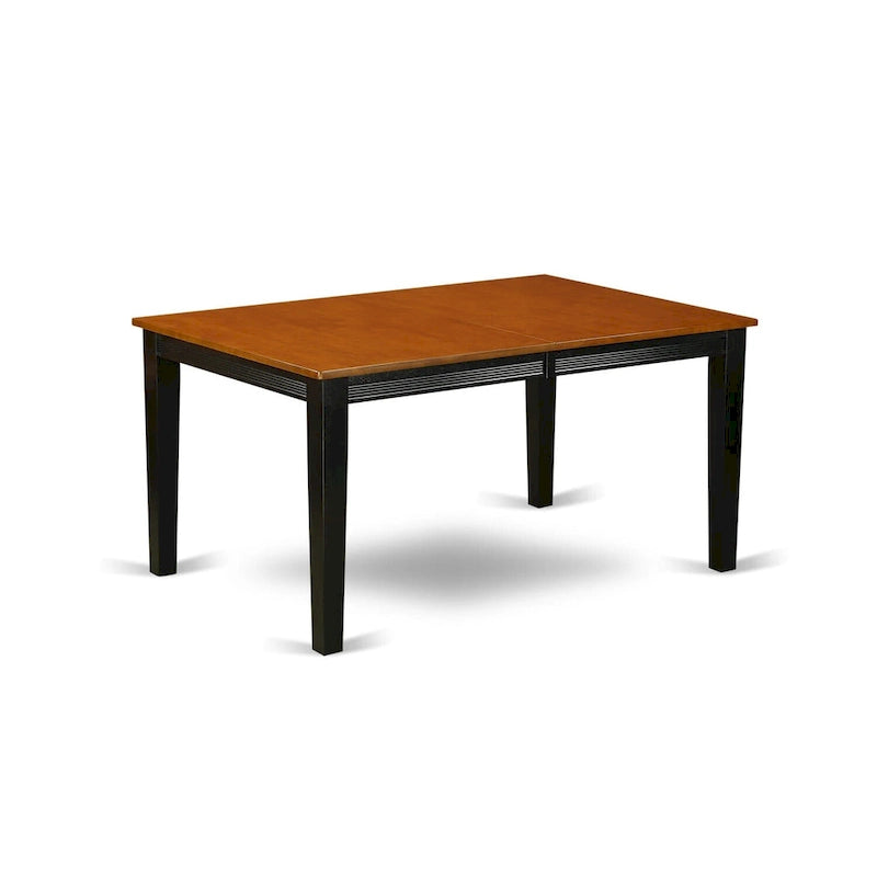 East West Furniture Set da pranzo - un tavolo da pranzo rettangolare e sedie da cucina, nero e ciliegia (opzione pezzi)