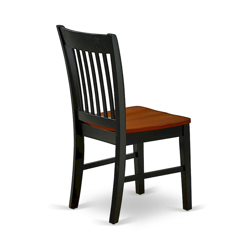 East West Furniture Set da pranzo - un tavolo da pranzo rettangolare e sedie da cucina, nero e ciliegia (opzione pezzi)