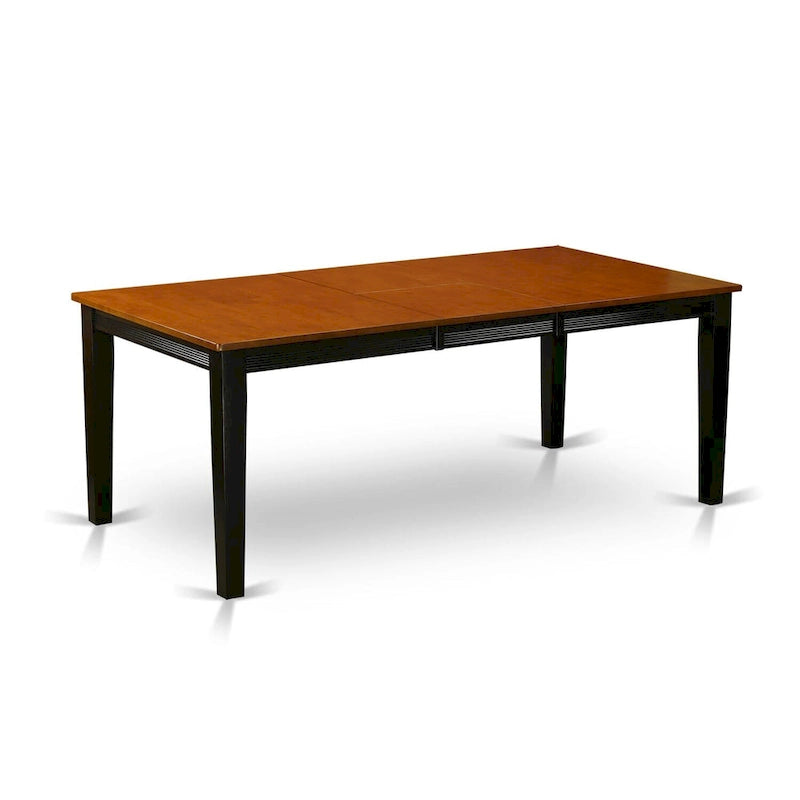 East West Furniture Set da pranzo - un tavolo da pranzo rettangolare e sedie da cucina, nero e ciliegia (opzione pezzi)