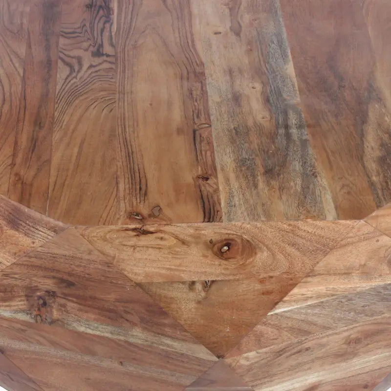 Tavolino da caffè Bon a forma di diamante in legno di acacia da 33 pollici con superficie liscia, marrone naturale